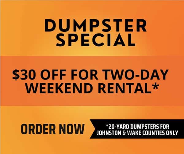 Dumpster Rental special